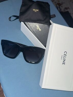 Celine Black Cat-Eye Sunglasses with Gradient Lenses